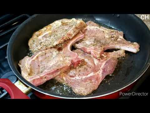 Como preparar chuletas de cerdo al sarten