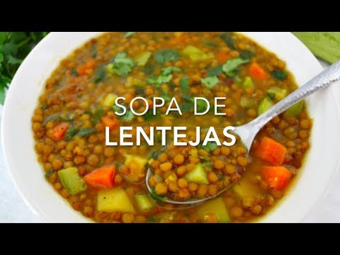 Como preparar sopa de lentejas con verduras